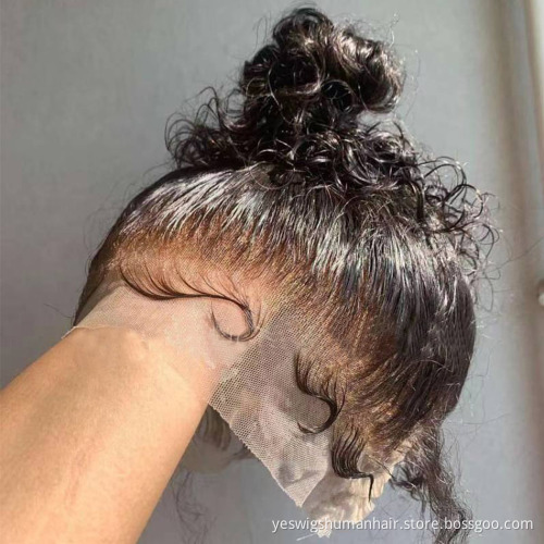 Raw Indian Virgin Human Hair Hd Swiss Lace Front Wig Cheap Natural Human Hair Extension Transparent Full Lace Frontal Wig Vendor
